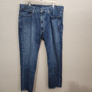 Cremeieux Mens Authentic Denim Straight-Leg Jeans Size 38 Blue Cotton Blend